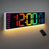 Tomori LED-Digitaluhr 41 cm – USB, RGB-Farben, Dual-Alarm & Fernbedienung